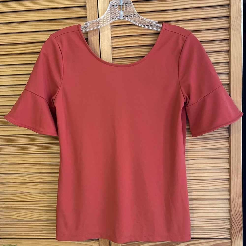 Ann Taylor Flared Sleeve Blouse Top